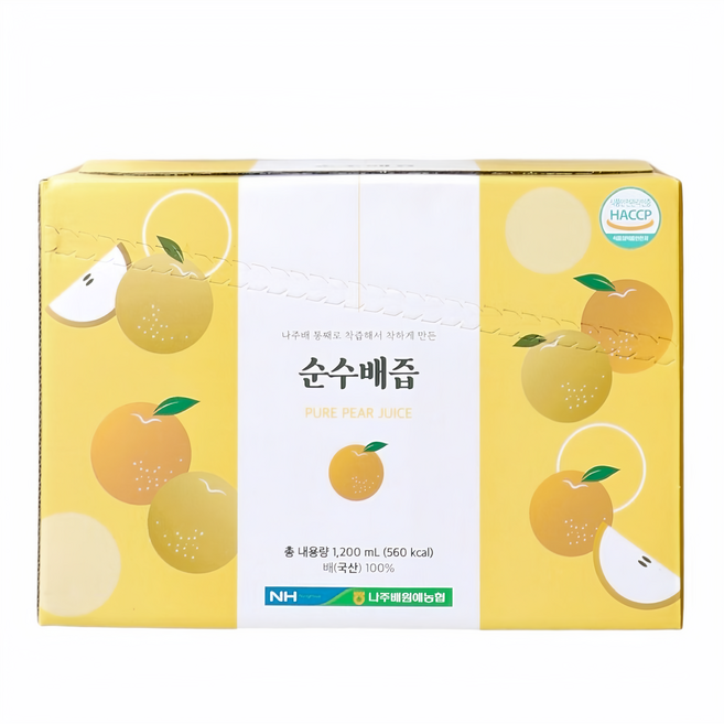 나주배원예농협 나주 순수배즙 120ml x 10개 100% 착즙 나주배즙