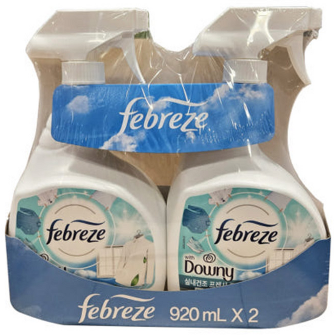 페브리즈 섬유탈취제 다우니 실내건조 프레시클린향 본품, 2개, 920ml