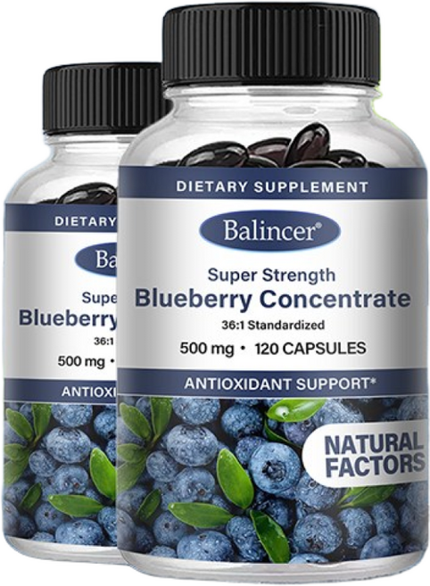 고효능 고농축 블루베리 항산화 보충제 안토시아닌 풍부 미백 노화 방지 눈의 피로 완화 눈 기능 지원 시력 건강, 120캡슐, 1개, 120정