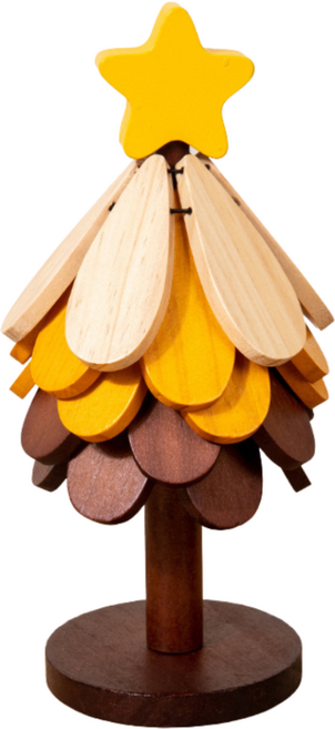 원목 트리 냄비받침, 1개, 별 5단