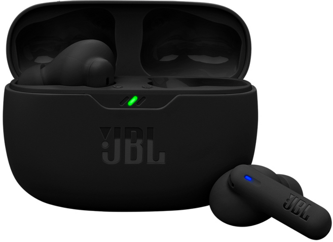 삼성공식파트너 JBL WAVE BEAM 블루투스이어폰 노이즈캔슬링 Pure Bass사운드 최대 40시간 통화품질 IP54 Google Fast Pair 전용앱 가성비 이어폰, 블랙, JBLWBEAMBLK