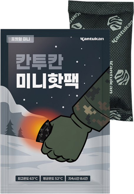 칸투칸 포켓형 미니 핫팩 38g 30개 + 극세사 핫팩 파우치 세트, 2세트