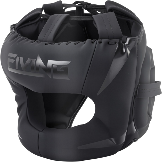 FIVING 복싱 헤드기어 권투 mma 코보호 헤드기어, 1개, 블랙