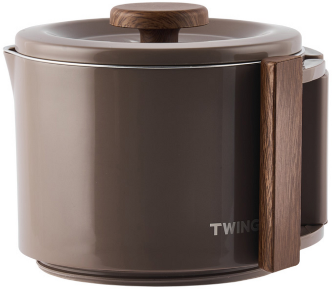 트윙고 레트로 트래블 포트 2종 여행용 포트 폴딩 쿠커 110V / 220V 겸용, 베이지 (브라운)