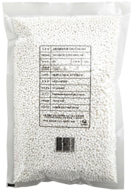Sago Tapioca Pearls white 사고 화이트 타피오카 펄, 200g, 1개