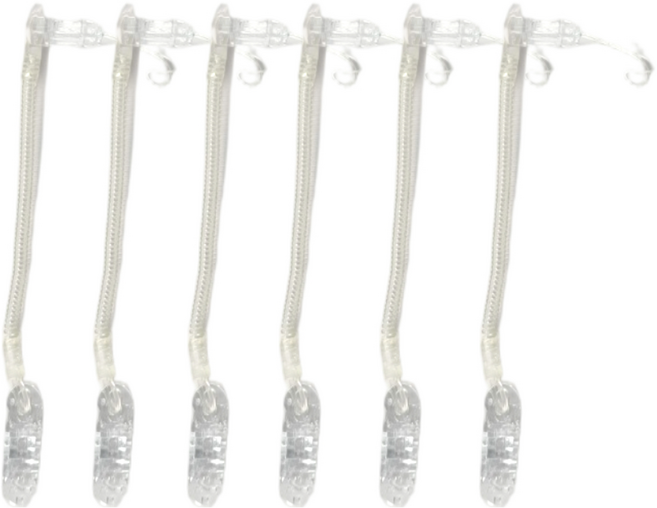 드림널스 간호사를 위한 가위 스프링집게줄 분실방지 6개 1set (투명), 1세트