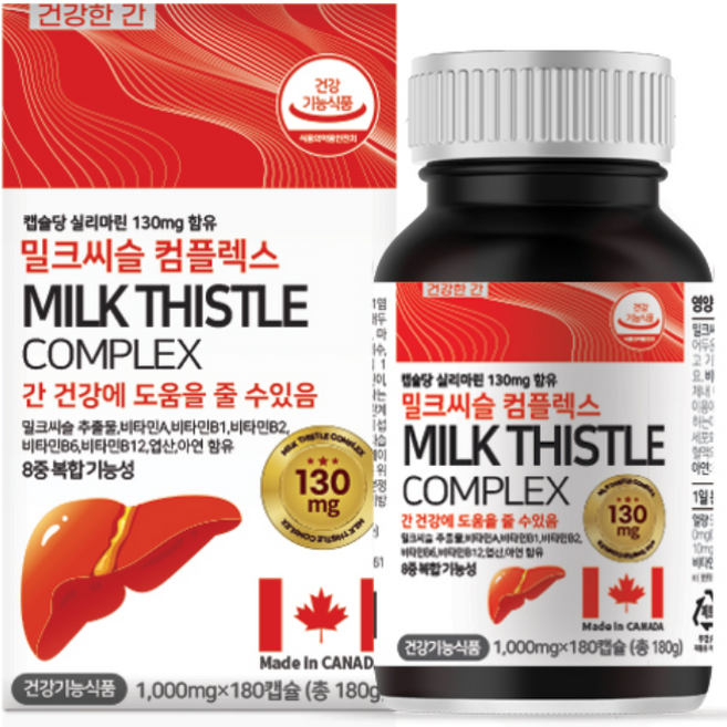 힐링팩토리 밀크씨슬 컴플렉스 1000mg, 180정, 1개