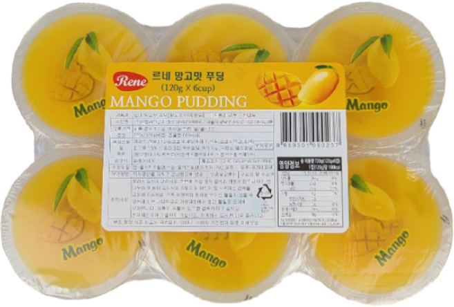 르네 망고맛 푸딩 720g (120g X 6컵), 1개, 120g