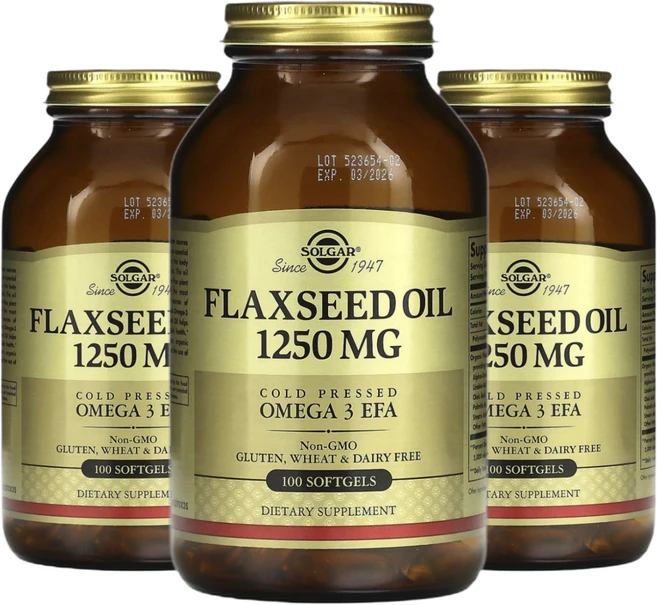솔가 아마 씨앗 아마씨유 1 250mg 소프트젤 100정 2+1, 3개 - 쿠팡