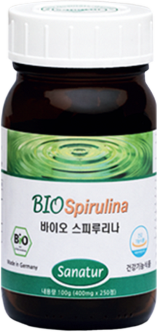 원말100% [독일Sanatur] 콜레스테롤개선 독일 바이오 스피루리나 1병 (400mg * 250정), 250정, 1개
