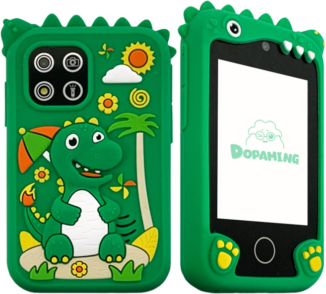 도파밍 키즈폰카메라 어린이 유아 아기 토이카메라, 터치폰 그린