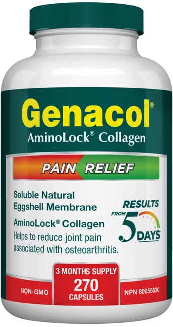 캐나다 코스트코 GENACOL 제나콜 페인릴리프 아미노락 콜라겐, 1개, 270정 - 쿠팡