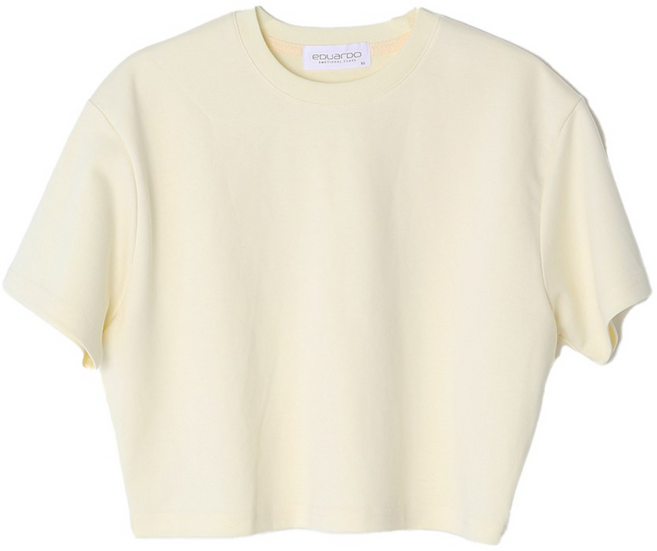 [Women][에두아르도]노멀 레귤러핏 크롭 반팔 티셔츠