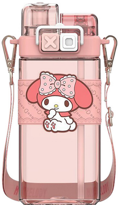 칼노 정품 산리오 물통 텀블러 보온보냉 원터치 물컵 휴대용 어린이 물병, 마이멜로디, 1개, 520ml