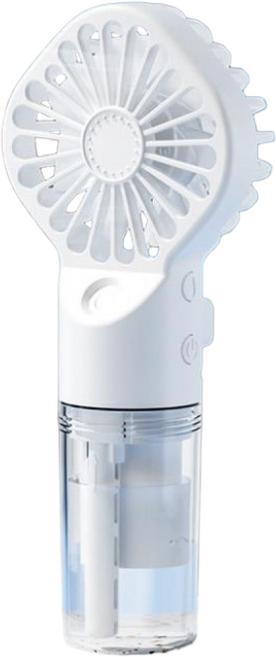 TNTN 스프레이 물분무 휴대용 미니선풍기 가습기 미스트 1200mAh, 화이트