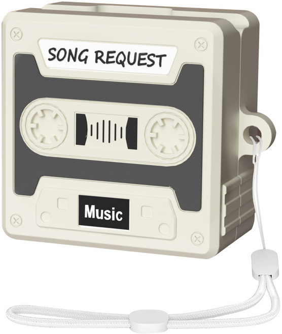 갤럭시 버즈4 프로 레트로 카세트 케이스 호환, 그레이, 1개, 버즈4&프로