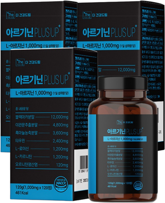 더건강드림 아르기닌 plus up, 3개, 120정