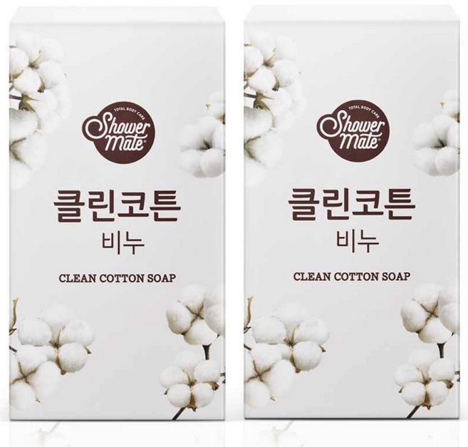 [애경] 샤워메이트 클린코튼 비누 100g 4입, 8개입