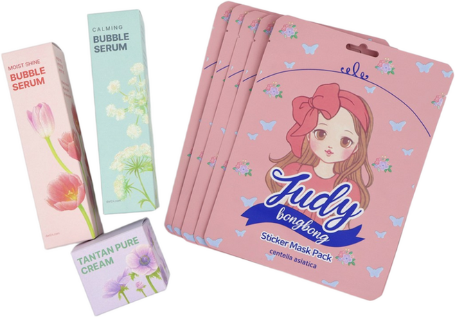 디엘프렌즈 기초박스, 1개, 버블세럼 진정한 + 크림 +마스크팩 5매