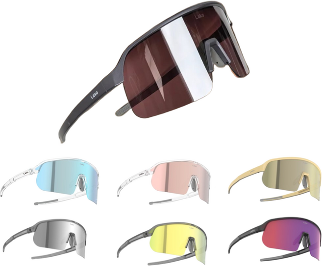 라코 토모 스포츠 변색 고글 자전거 등산 골프 러닝 스포츠 고글 자외선 양에 따라 렌즈색이 변하는 변색 스포츠고글 Lako TOMO, 08. 메탈 실버 프레임/ 미러 브라운, 1개