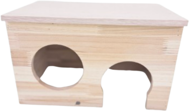 4각은신처 / 햄스터 다람쥐 기니피그 두더지 삼나무 보금자리 애완용, 1개