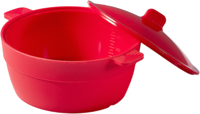 멜로 전자렌지용 실리콘 찜기 계란찜기 700ml, 1개, 레드