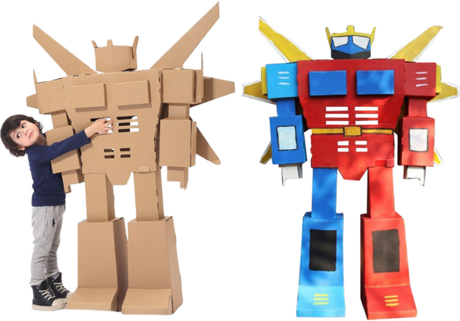 대형 색칠하는 종이집 유아놀이집 스케치종이집 로보트, 1개