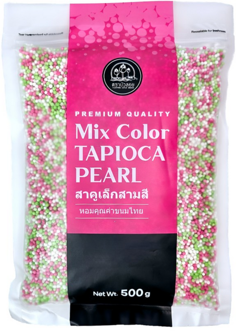 믹스 컬러 사고 타피오카 펄 미니 망고사고, 500g, 1개