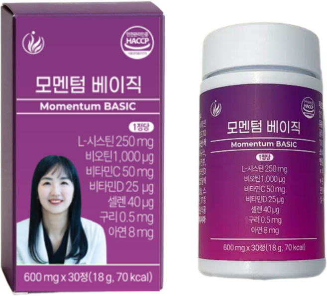 [식약처 출신 탈모전문의사가 만든] 모멘텀 베이직 탈모 영양제, 600ml, 30정