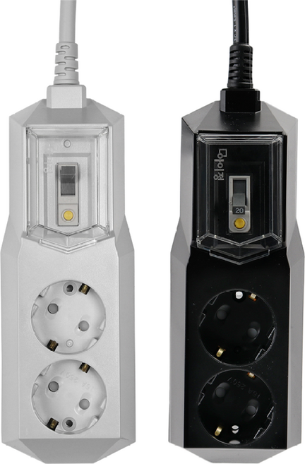 아이정 국산 4000W 고용량 과부하 누전차단 멀티탭 추천 2구 에어컨멀티탭 냉장고멀티탭, 1개, 50cm, 누전 2구 블랙