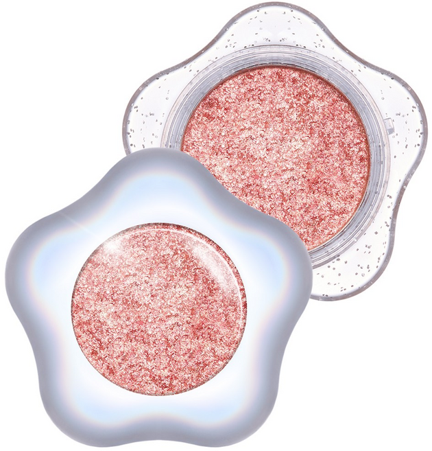 뷰티피플 반짝반짝 눈부셔 별 멀티 펄 피그먼트 하이라이터 글리터 섀도우 애교살1.2g, 1개, 눈부셔 코랄