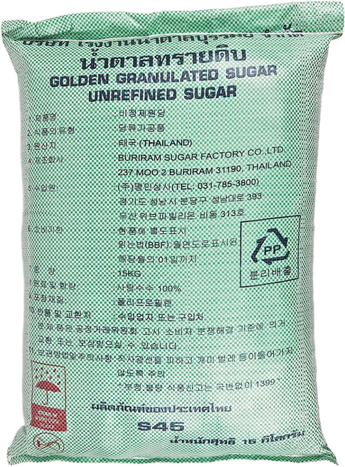 비정제원당 15kg 마대 설탕대신 원당 효소 과일청 매실 쪽빛누리, 1개