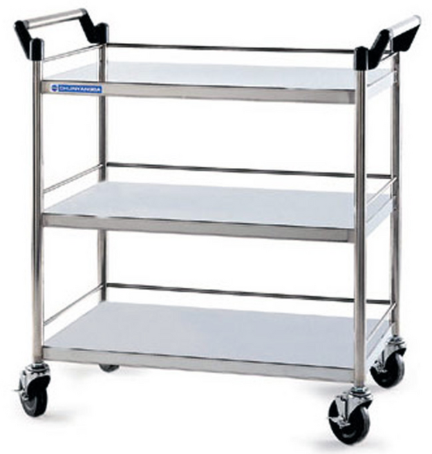 티렉스 다용도 병원 카트 드레싱카 스텐 주방 SUS304 드레싱 카트(핸들형) TCY-4228, 1개