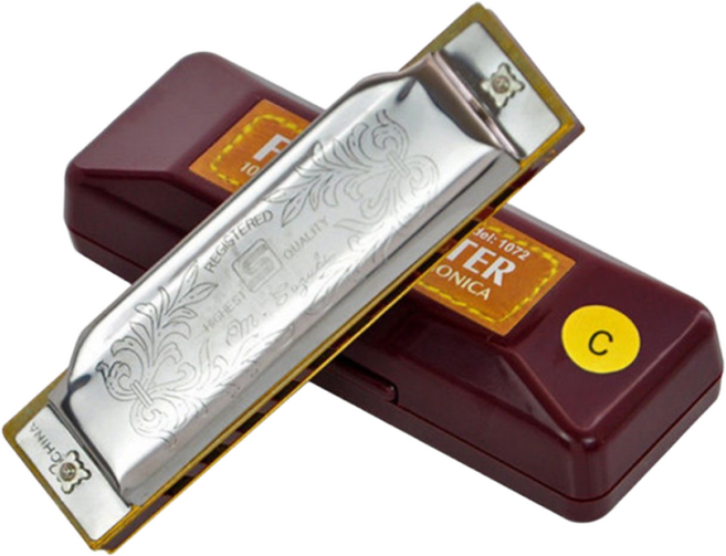 스즈키 포크마스터 10홀 하모니카 12가지 키, C조, 1개