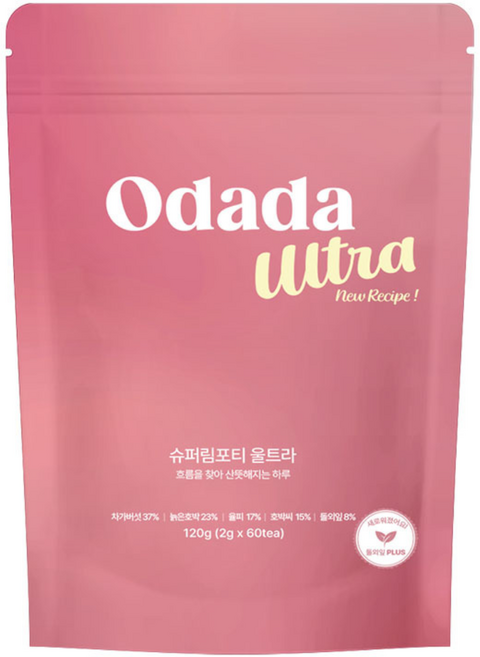 오다다 NEW 슈퍼림포티 울트라 버전 돌외잎 차가버섯 늙은호박 호박씨 카페인없는 순환차, 1개, 60개입, 120g