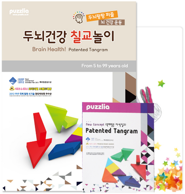 퍼즐리아 두뇌건강 칠교놀이 노인용 활용세트 (추천대상 : 노인), 1인용, 혼합색상, 1개