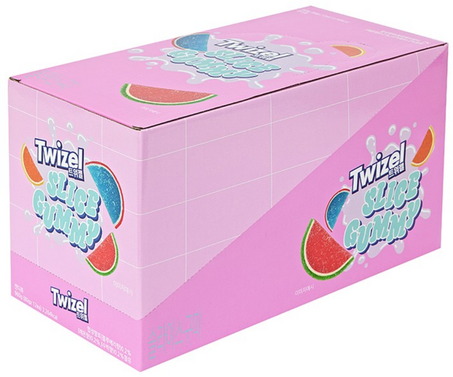 트위젤 슬라이스 구미 젤리 간식 디저트 캔디, 80g, 12개