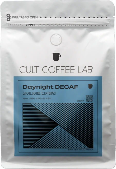 컬트커피랩 데이나잇 디카페인 콜롬비아 수프리모 슈가케인 싱글 원두, 홀빈(분쇄안함), 200g, 1개 - 쿠팡