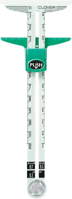 [CLOVER] 슬라이드T 제도용 자 (25-322) 양재도구 휴대용 소잉부자재, 1개