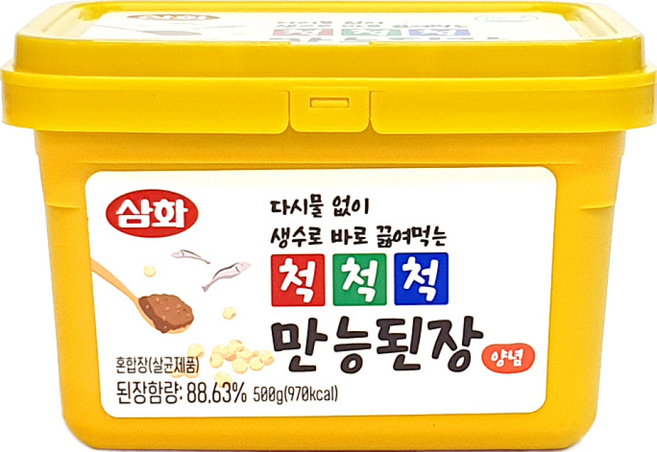 삼화 척척척 만능된장 500g 바로끓여먹는 된장, 12개