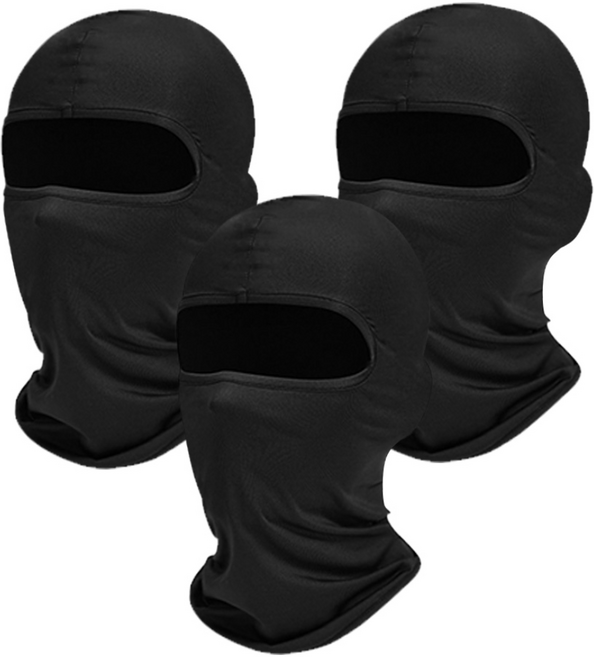 [2+1] 냉감소재로 시원한 스포츠 쿨 바라클라바, 블랙+블랙+블랙, 1개