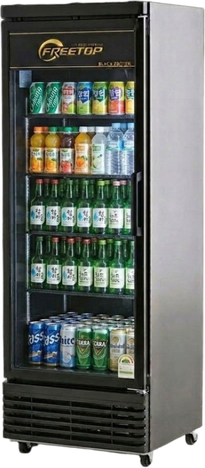 소상공인지원 음료수 냉장고 385L 업소용 쇼케이스 FT-470AB 올블랙 술장고 약국 병원 주류 편의점, FT-470AB 올블랙 (착불배송비 해피콜안내)