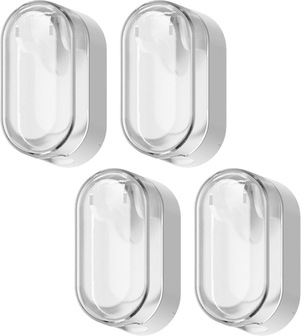 일이공팔 집에서도 여행가서도 칫솔꽂이 거치대 커버 홀더, 투명, 4개