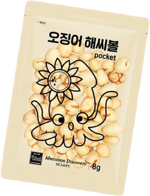 [오발포켓] 오징어해씨볼8g 1BOX, 8g, 60개