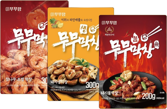 무무막창 1+1+1 3종세트 대구막창 돼지막창 캠핑음식 술안주 야식 밀키트, 1개, 800g
