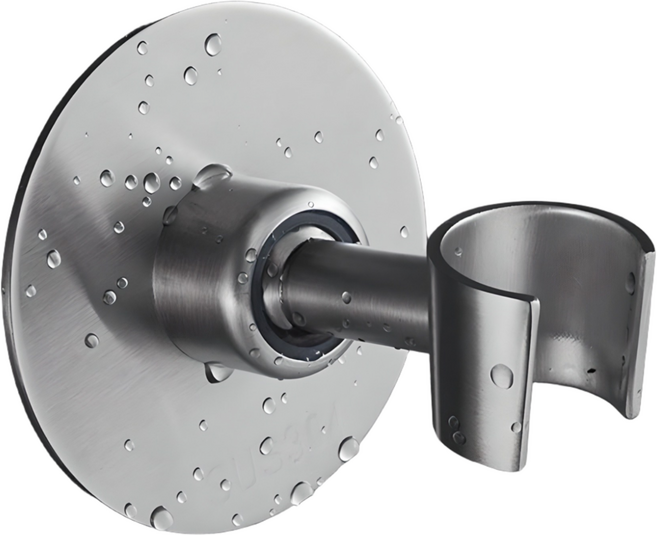 25mm 입고완료 / 무타공 접착식 스텐레스 각도조절 샤워기 걸이 거치대, 실버