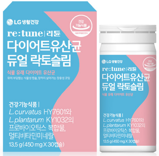 리튠 다이어트유산균 듀얼 락토슬림, 30정, 1개
