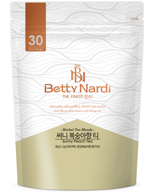 베티나르디 써니 피치 티 티백 30p, 1.2g, 30개입, 1개