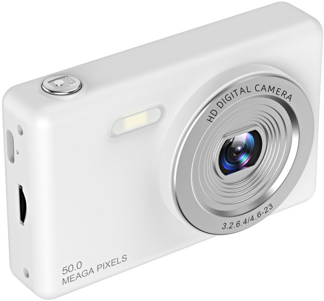 PYHO 4k 고화질 레트로 디지털카메라 입문 셀카 여행용 휴대용 소형카메라, 흰색