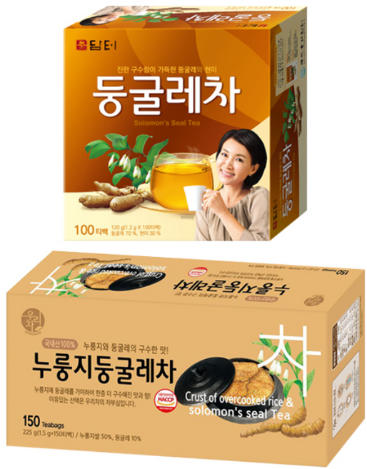 담터 둥굴레차 100T + 송원 누룽지둥굴레차 150T (250T), 250개입, 1개, 1.5g